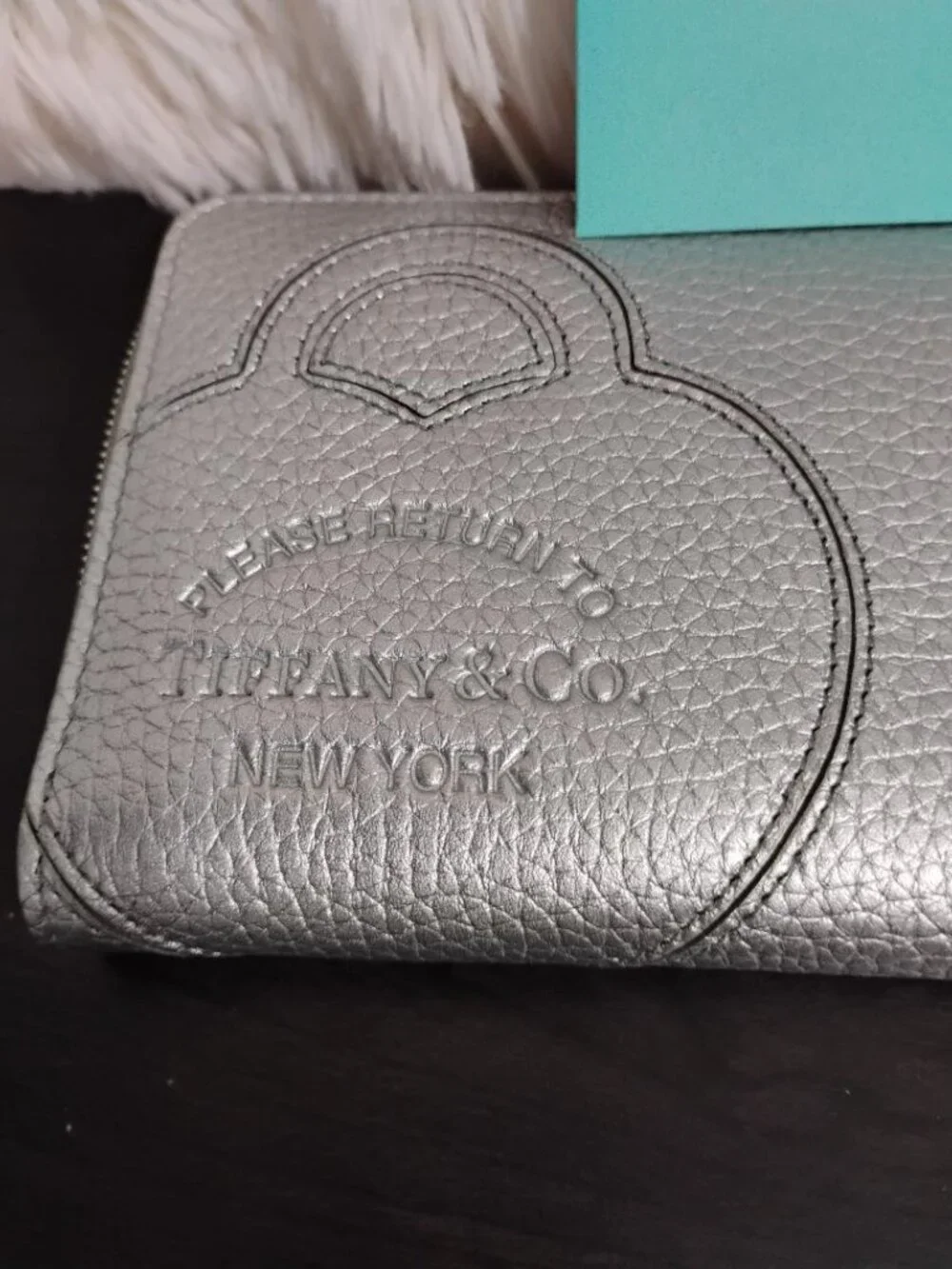 Tiffany & Co. Return to Tiffany Silver Long Zippy Wallet NWT